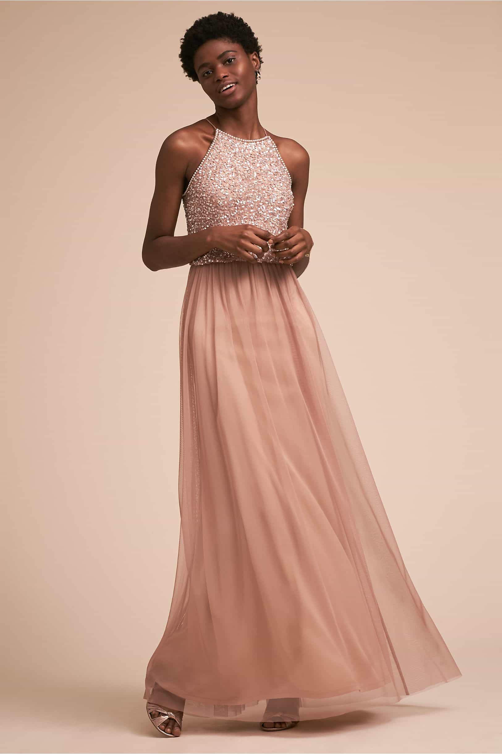 Rose Gold Bridesmaid Dress