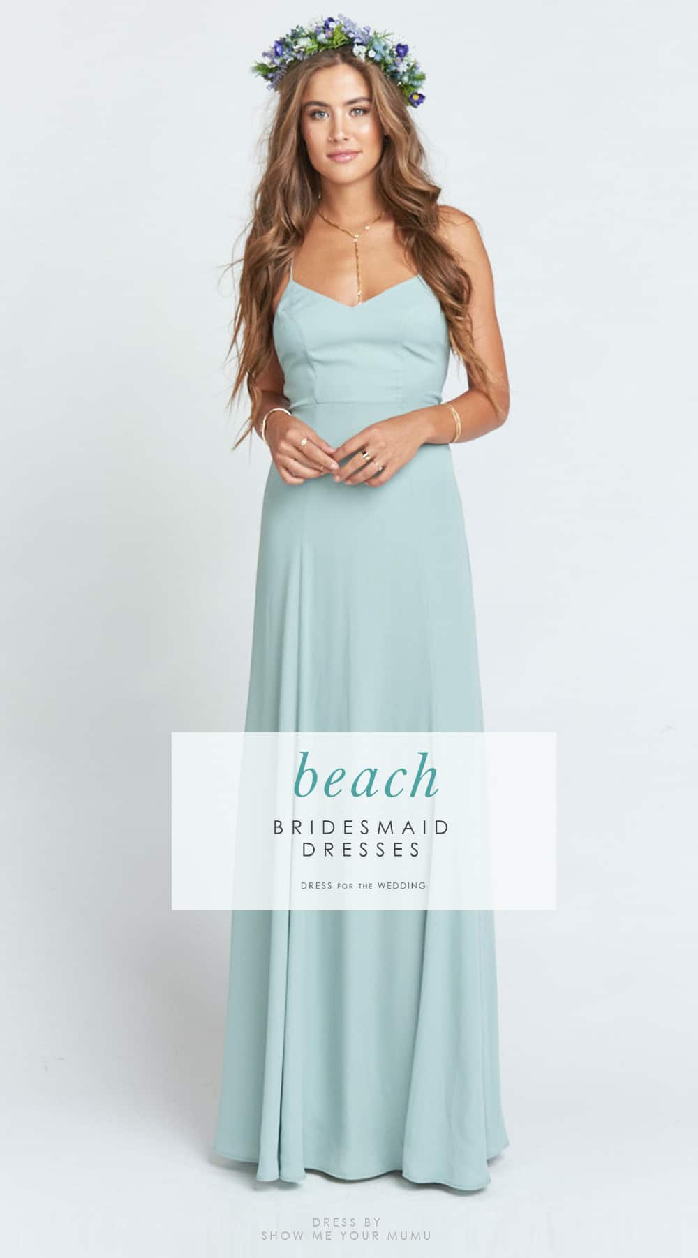 flowy beach bridesmaid dresses