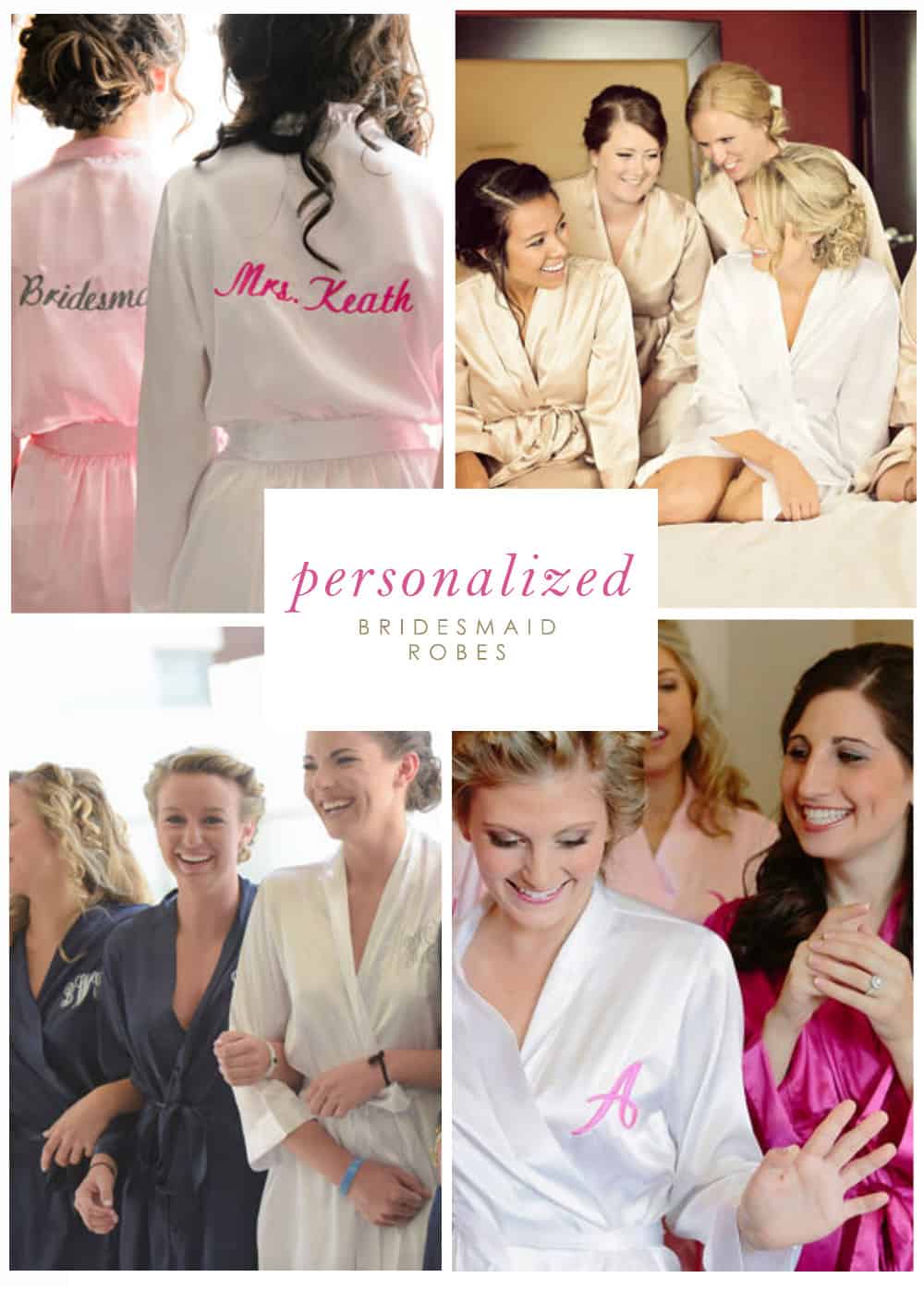 Personalized robes outlet for bridesmaids