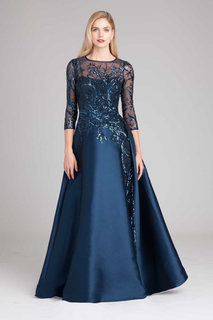 bridal dresses navy blue