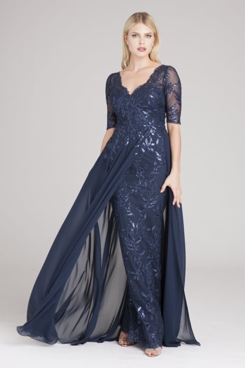 navy mother of the bride gown