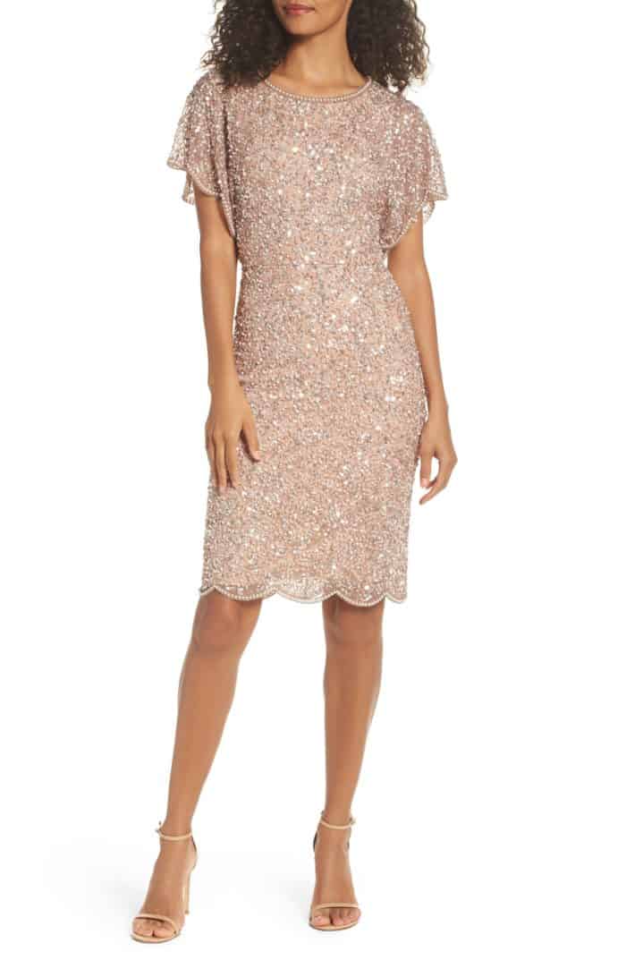 champagne mother of the bride dress short