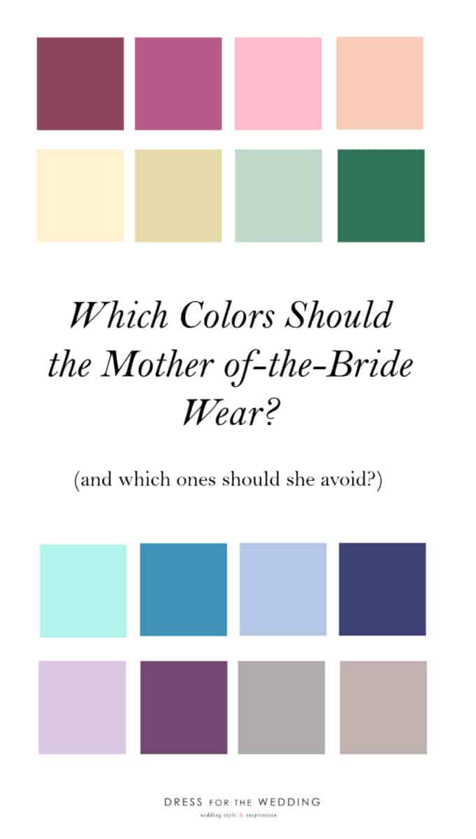 mother of the bride color chart