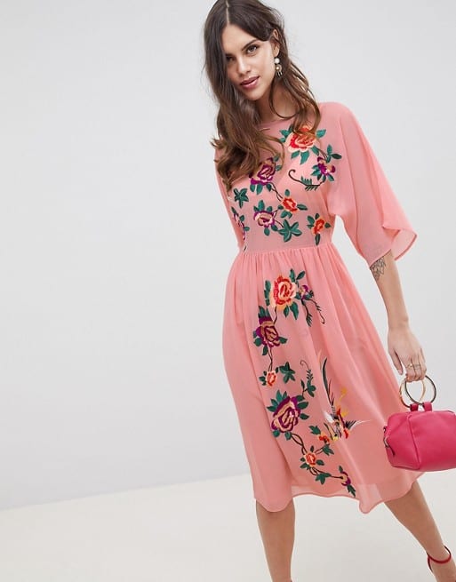 long casual dress for wedding guest