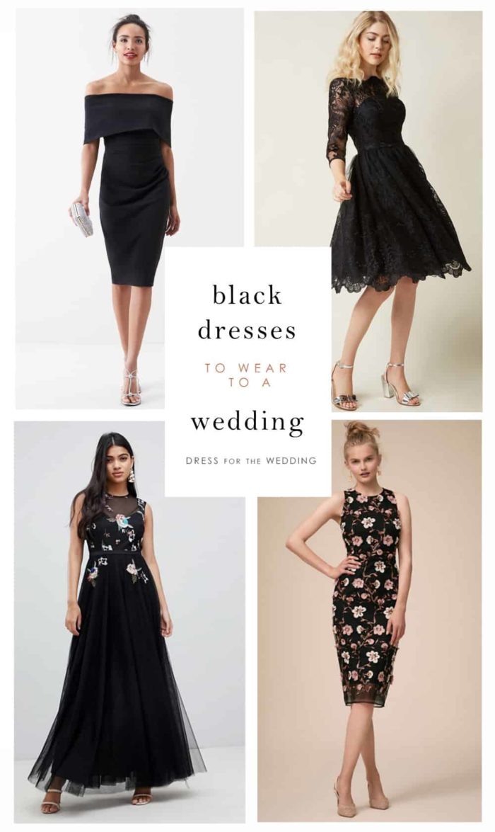 wedding guest black dress - 55% OFF 