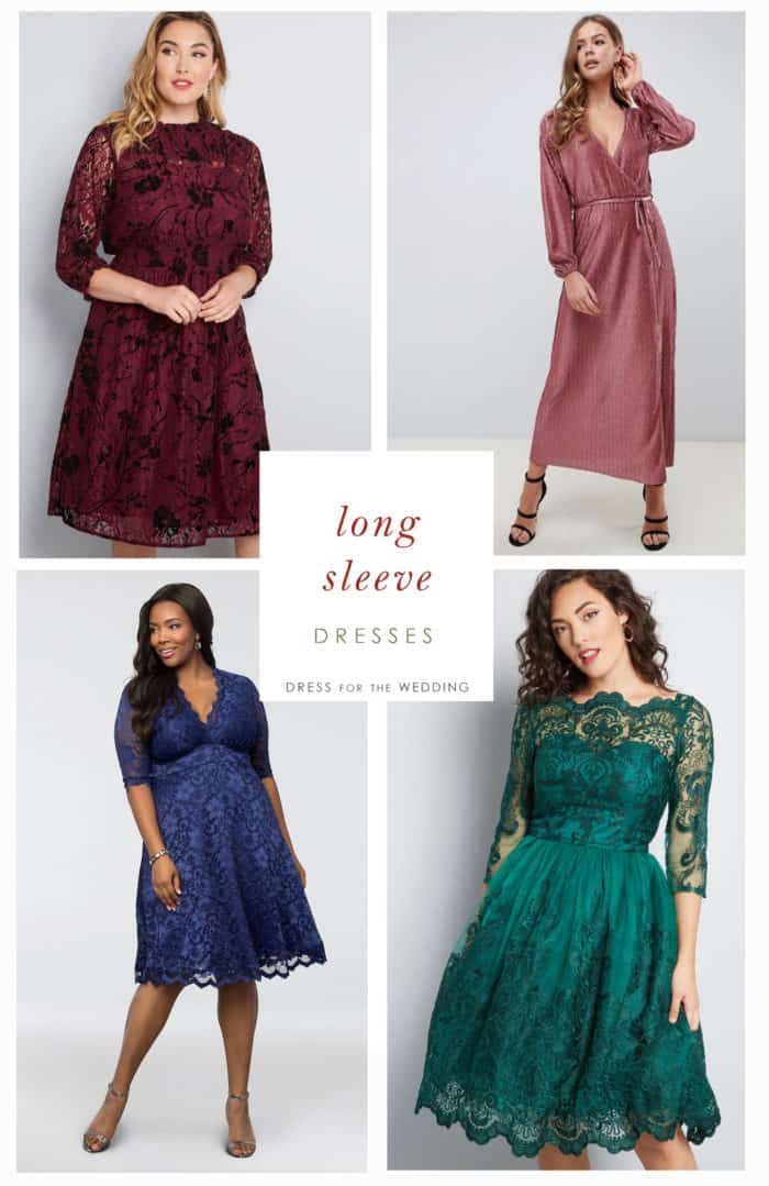 Long Sleeve Dresses for Wedding Guests 