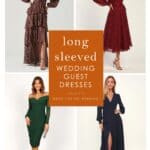 4 images of long sleeved dresses