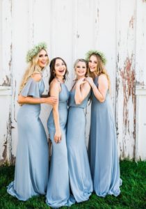 denim bridesmaid dress