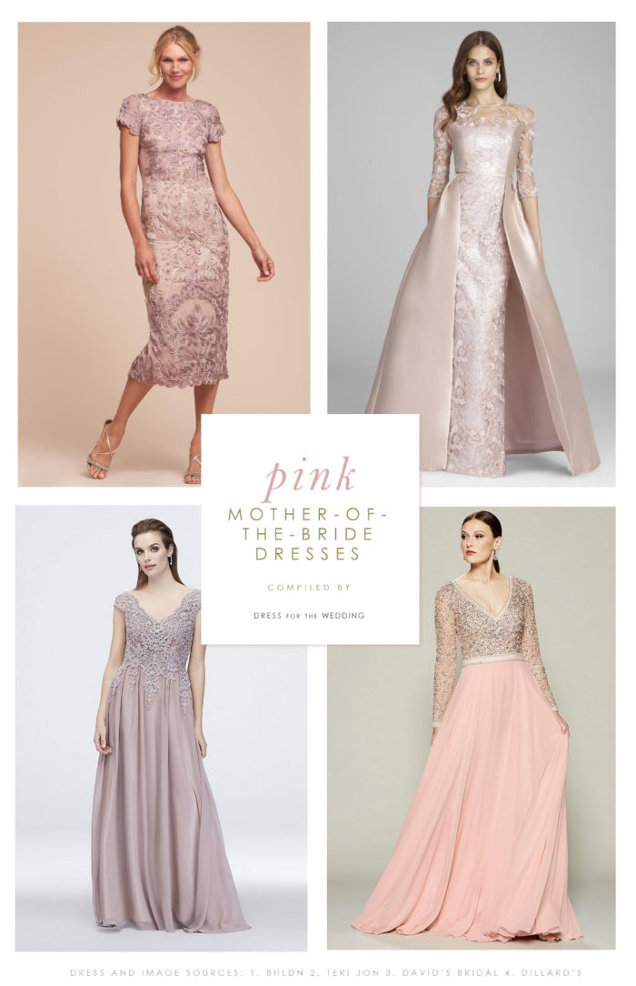 Blusk, rose, mauve, and pink dresses for the Mother-of-the-Bride or Mother-of-the-Groom