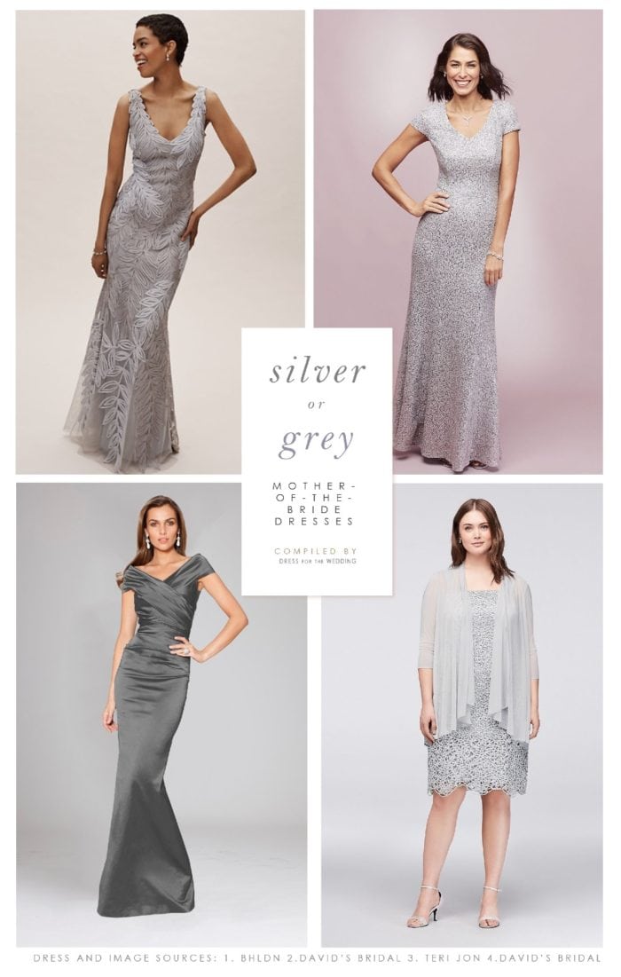 gray mother of the bride dress