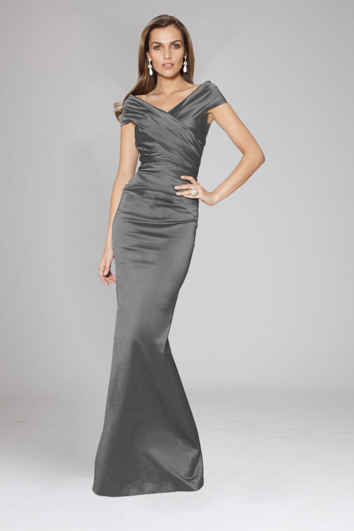 charcoal grey mother of the groom dresses