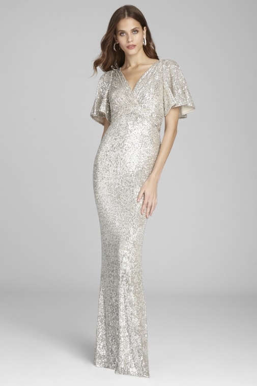 sequin mother of the bride gowns