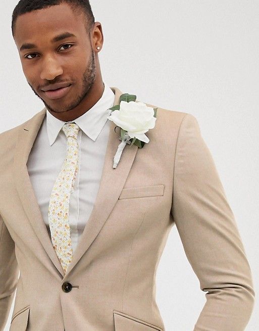 Men's Tan Dress Pants  Suits for Weddings & Events