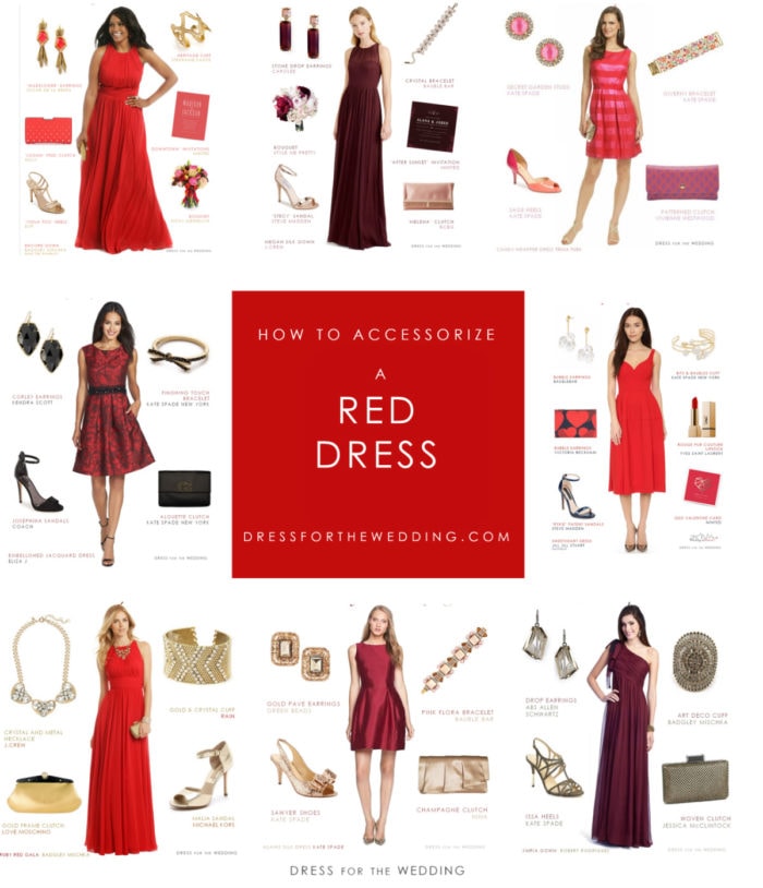 What accessories go with a red dress