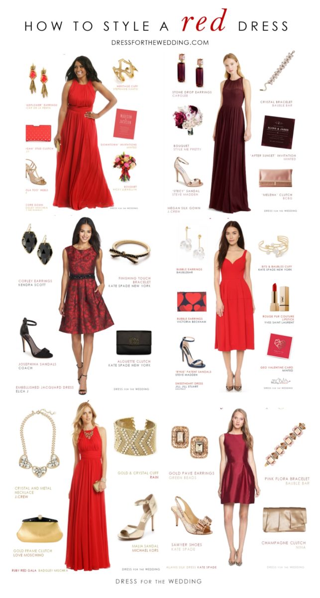 Styling ideas for a red dress