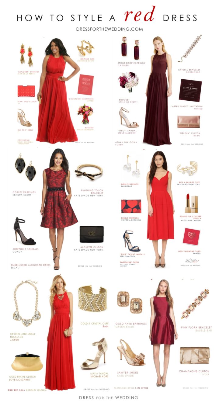 How to Accessorize a Red Dress - Dress for the Wedding