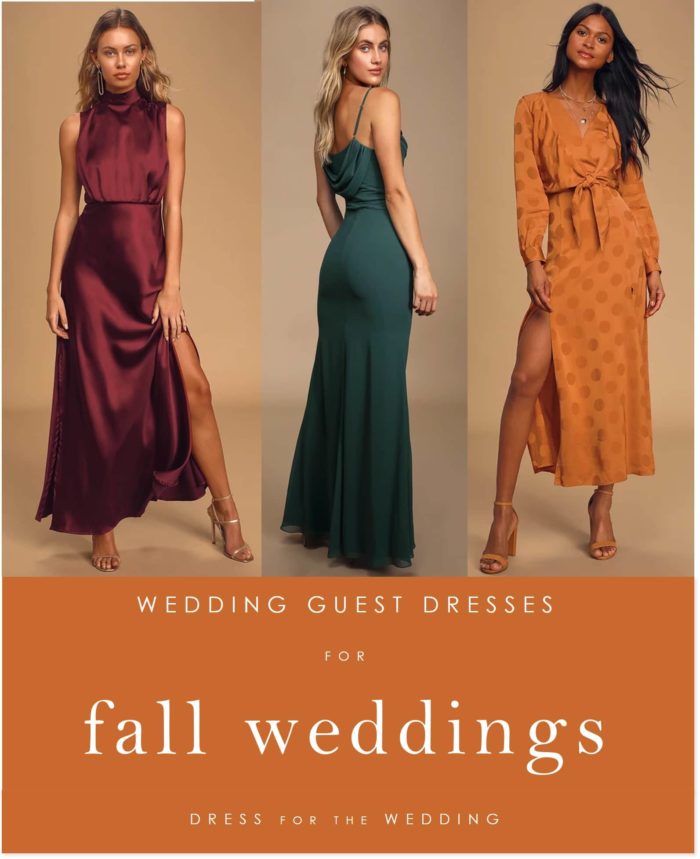 women's fall wedding guest dresses
