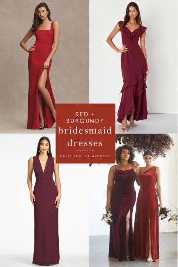 The Best Burgundy, Garnet, and Red Bridesmaid Dresses - Dress for the ...